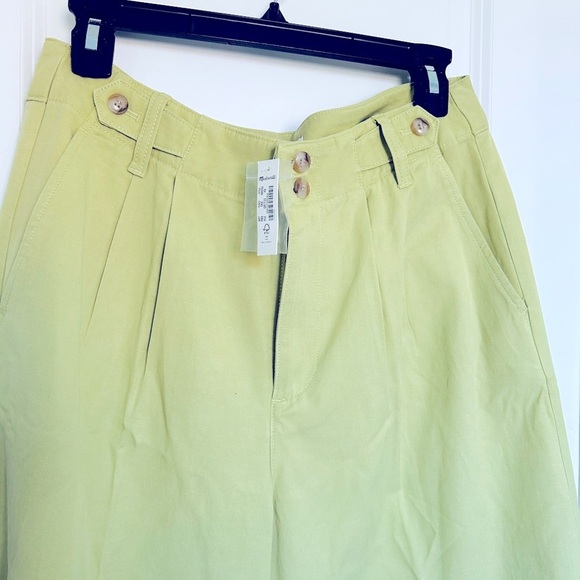 Madewell Petite Harlow Wide-Leg Pant Pants in Pale Lemongrass Women’s Size 8P - Picture 4 of 9
